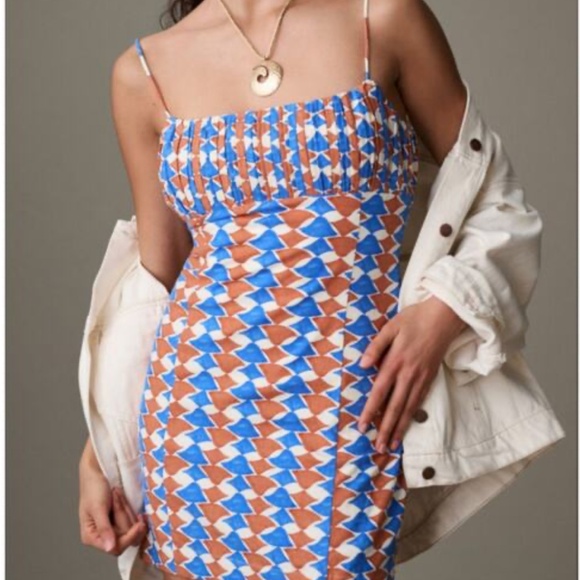 The Ophelia Sleeveless Linen Slim Mini Dress by Maeve (Anthropologie) - Picture 3 of 7